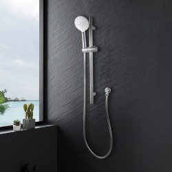 Round Chrome Shower Rail With Hand held Shower Set Round Chrome Shower Rail With Hand held Shower Set