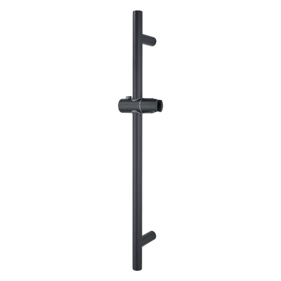 Round Matt black Shower Rail With Hand held Shower Set Round Matt black Shower Rail With Hand held Shower Set