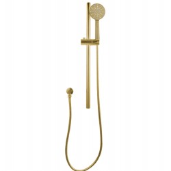 Round Brushed Yellow Gold Shower Rail with Brass Handheld Shower Set Round Brushed Yellow Gold Shower Rail with Brass Handheld Shower Set