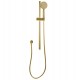 Round Brushed Yellow Gold Shower Rail with Brass Handheld Shower Set