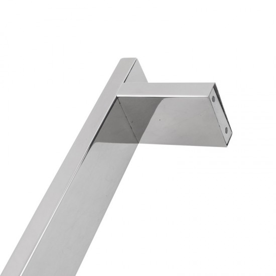 Square Chrome Sliding Shower Rail with Handheld Shower Wall Connector Set