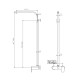 8 inch Square Chrome Bottom Water Inlet Twin Shower Set With Mixer