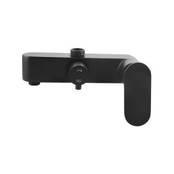 8 inch Square Bottom Water Inlet Black Twin Shower Set With Mixer 8 inch Square Bottom Water Inlet Black Twin Shower Set With Mixer