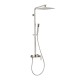10 inch 250mm Square Brushed Nickel Shower Tower With Rain Head Bottom Water Inlet 10 inch 250mm Square Brushed Nickel Shower Tower With Rain Head Bottom Water Inlet