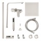 10 inch 250mm Square Brushed Nickel Shower Tower With Rain Head Bottom Water Inlet 10 inch 250mm Square Brushed Nickel Shower Tower With Rain Head Bottom Water Inlet