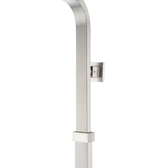 10 inch 250mm Square Brushed Nickel Shower Tower With Rain Head Bottom Water Inlet 10 inch 250mm Square Brushed Nickel Shower Tower With Rain Head Bottom Water Inlet