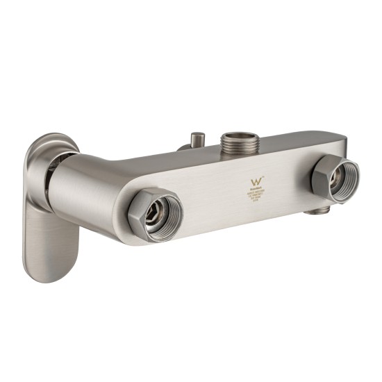 10 inch 250mm Square Brushed Nickel Shower Tower With Rain Head Bottom Water Inlet 10 inch 250mm Square Brushed Nickel Shower Tower With Rain Head Bottom Water Inlet