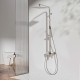 10 inch 250mm Square Brushed Nickel Shower Tower With Rain Head Bottom Water Inlet 10 inch 250mm Square Brushed Nickel Shower Tower With Rain Head Bottom Water Inlet