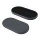 108L Oval Boucle Folding Ottoman Storage Bench Foldable Chair Deep Gray 108L Oval Boucle Folding Ottoman Storage Bench Foldable Chair Deep Gray