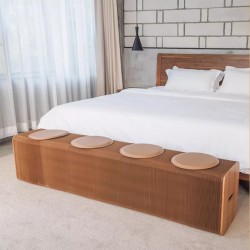 6 Seats Kraft Paper Bench Portable Folding Sofa Foot Stool Shoe Bench Brown 6 Seats Kraft Paper Bench Portable Folding Sofa Foot Stool Shoe Bench Brown