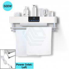 Bathroom White Intelligent Timer UV Sterilizer Heated Towel Dryer Towe..