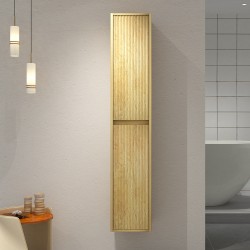 1600mm Height Plywood Fluted Tall Cabinet Light Oak 1600mm Height Plywood Fluted Tall Cabinet Light Oak