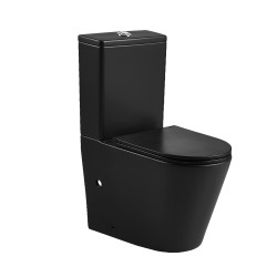 670x360x850mm Bathroom Whirlpool Ultra Quiet Comfort Height Ceramic Rimless Toilet Suite Matt Black 670x360x850mm Bathroom Whirlpool Ultra Quiet Comfort Height Ceramic Rimless Toilet Suite Matt Black