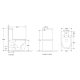 630x390x840mm Ceramic White Boxrim Back To Wall Toilets Suite Two Piece Toilets 