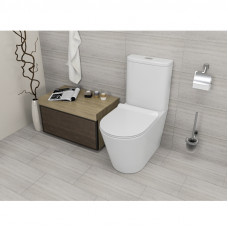 642x380x850mm Bathroom Rimless Back To Wall White Ceramic Toilet Suite
