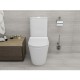 642x380x850mm Bathroom Rimless Back To Wall White Ceramic Toilet Suite