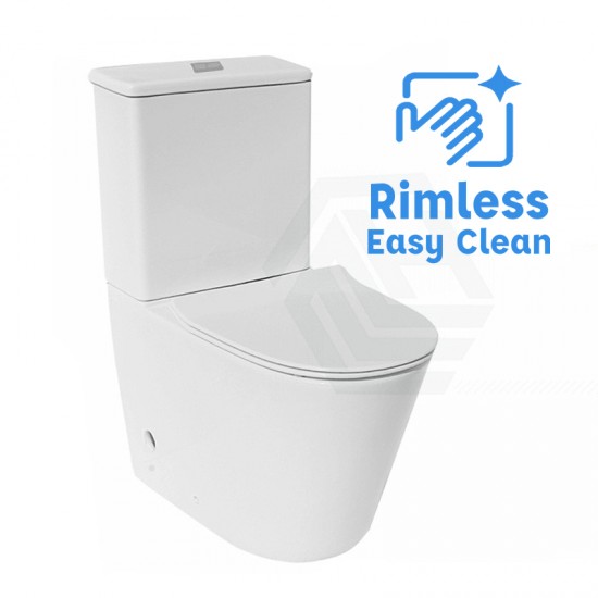 642x380x850mm Bathroom Rimless Back To Wall White Ceramic Toilet Suite