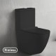 630x360x830mm Ceramic Black Rimless Back To Wall Toilets Suite Two Piece Toilets 