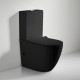 630x360x830mm Ceramic Black Rimless Back To Wall Toilets Suite Two Piece Toilets 