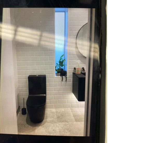 630x360x830mm Ceramic Black Rimless Back To Wall Toilets Suite Two Piece Toilets 