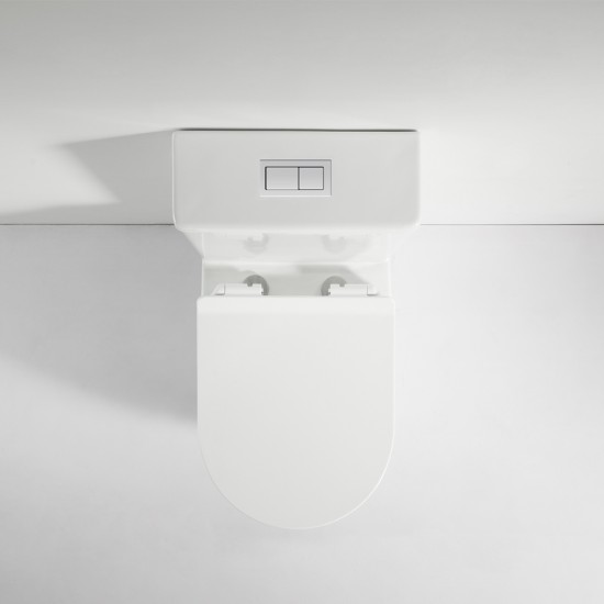 690x370x830mm Ceramic White Box Rimless Back To Wall Toilets Suite Two Piece Toilets 