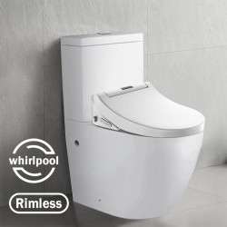 Electric Intelligent Self Hygiene Instant Heating Toilet Cover Seat with Rimless Back To Wall Toilets Suite Two Piece Toilets Electric Intelligent Self Hygiene Instant Heating Toilet Cover Seat with Rimless Back To Wall Toilets Suite Two Piece Toilets