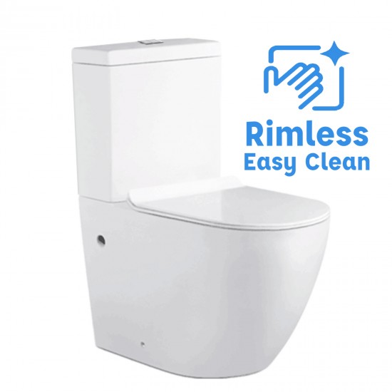 690x370x830mm Ceramic White Box Rimless Back To Wall Toilets Suite Two Piece Toilets 