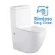 690x370x830mm Ceramic White Box Rimless Back To Wall Toilets Suite Two Piece Toilets 