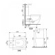 690x370x830mm Ceramic White Box Rimless Back To Wall Toilets Suite Two Piece Toilets 