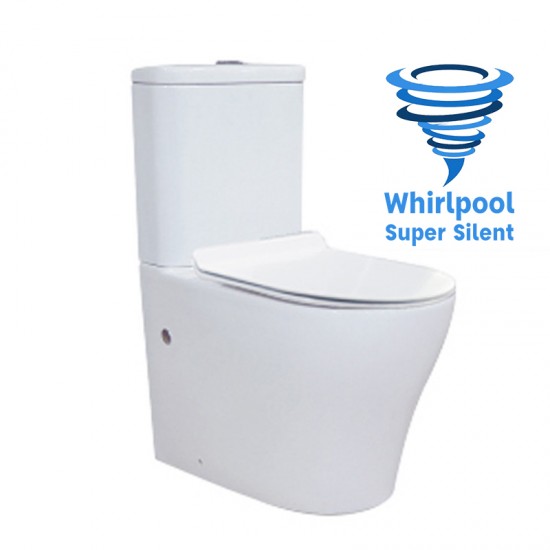 665x360x840mm Whirlpool Silent High End Back To Wall Ceramic Toilet Suite