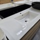 POLO 1500X450X850MM PLYWOOD FLOOR STANDING VANITY - GLOSS WHITE WITH CERAMIC TOP