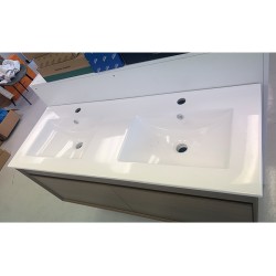 1200mm Double Bowl Ceramic Vanity Top Only with Overflow 1200mm Double Bowl Ceramic Vanity Top Only with Overflow
