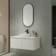 Amos 1210X460X430mm Plywood Matte White Fluted Curve Vanity With Flat Top Amos 1210X460X430mm Plywood Matte White Fluted Curve Vanity With Flat Top