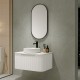 Amos 760X460X430mm Plywood Matte White Fluted Curve Vanity With Flat Top Amos 760X460X430mm Plywood Matte White Fluted Curve Vanity With Flat Top
