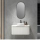 Amos 910X460X430mm Plywood Matte White Fluted Curve Vanity With Flat Top Amos 910X460X430mm Plywood Matte White Fluted Curve Vanity With Flat Top