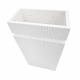 Billy 400x205x870mm Fluted Floorstanding Vanity White With Ceramic Basin
