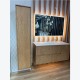 350x300x1600mm Height Plywood Fluted Tall Cabinet Light Oak