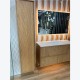 350x300x1600mm Height Plywood Fluted Tall Cabinet Light Oak
