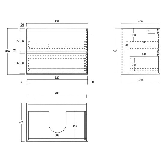 Cavon 750X470X560mm Plywood Fluted Light Oak Wall Hung Vanity Cavon 750X470X560mm Plywood Fluted Light Oak Wall Hung Vanity