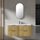 Felix 1200X465X565mm Plywood Light Oak Fluted Vanity With Flat Top Double Bowl Felix 1200X465X565mm Plywood Light Oak Fluted Vanity With Flat Top Double Bowl