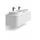 Luma 1500X455X450mm Plywood Matte White Fluted Curve Vanity With Flat Top