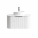 Luma 750X455X450mm Plywood Matte White Fluted Curve Vanity With Flat Top Luma 750X455X450mm Plywood Matte White Fluted Curve Vanity With Flat Top