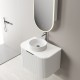Luma 750X455X450mm Plywood Matte White Fluted Curve Vanity With Flat Top Luma 750X455X450mm Plywood Matte White Fluted Curve Vanity With Flat Top