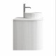 Luma 750X455X450mm Plywood Matte White Fluted Curve Vanity With Flat Top Luma 750X455X450mm Plywood Matte White Fluted Curve Vanity With Flat Top