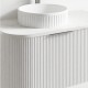 Luma 750X455X450mm Plywood Matte White Fluted Curve Vanity With Flat Top Luma 750X455X450mm Plywood Matte White Fluted Curve Vanity With Flat Top
