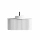 Luma 900X455X450mm Plywood Matte White Fluted Curve Vanity With Flat Top Luma 900X455X450mm Plywood Matte White Fluted Curve Vanity With Flat Top