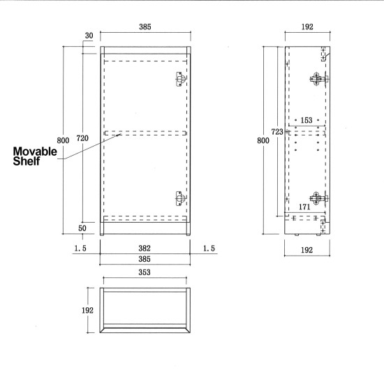 Mino 400X200X920MM PLYWOOD FLUTED FLOOR STANDING VANITY - LIGHT OAK WITH TOP