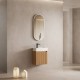 Mino 400X200X620MM PLYWOOD WALL HUNG VANITY - LIGHT OAK WITH TOP