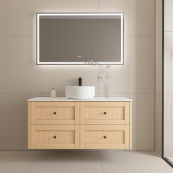 Vero 1200X460X560mm Plywood Light Oak Wall Hung Vanity With Flat Top Vero 1200X460X560mm Plywood Light Oak Wall Hung Vanity With Flat Top