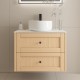 Vero 750X460X560mm Plywood Light Oak Wall Hung Vanity With Flat Top Vero 750X460X560mm Plywood Light Oak Wall Hung Vanity With Flat Top